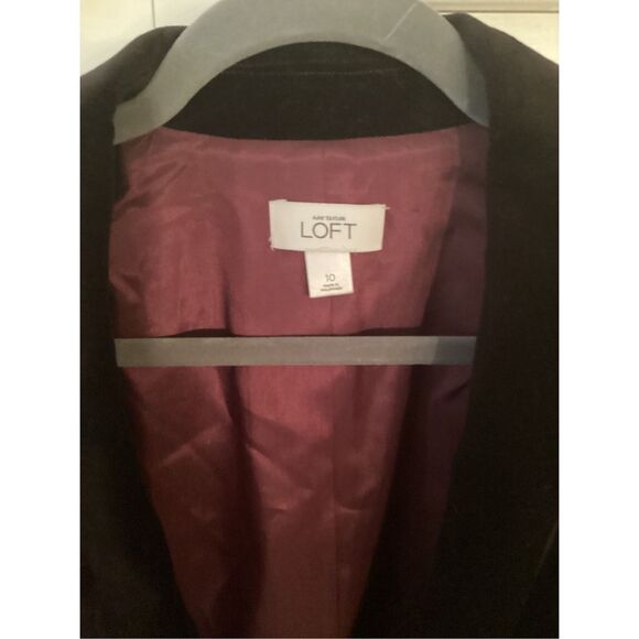 Ann Taylor Loft Chocolate Brown Velvet Blazer Sz 10 - Picture 2 of 6